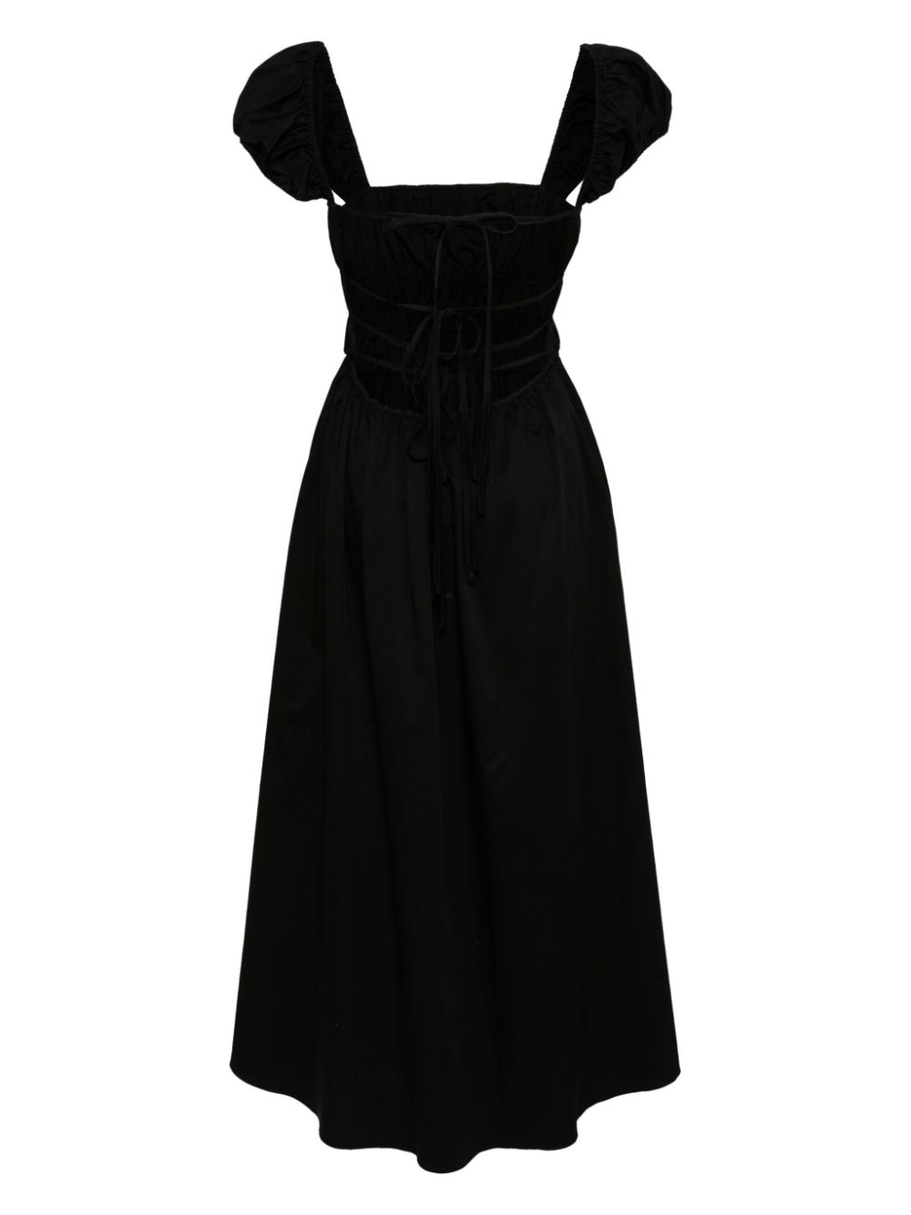 Cynthia Rowley Midi Length Cotton Dress - Zwart