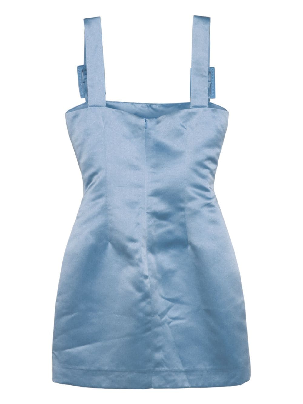 Cynthia Rowley Gigi Satin Crystal Mini Dress - Blauw