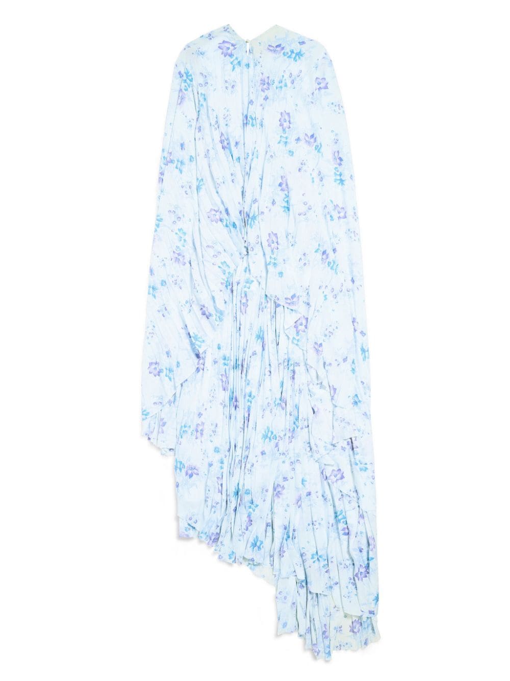 Balenciaga Maxi-jurk met bloemenprint - Blauw