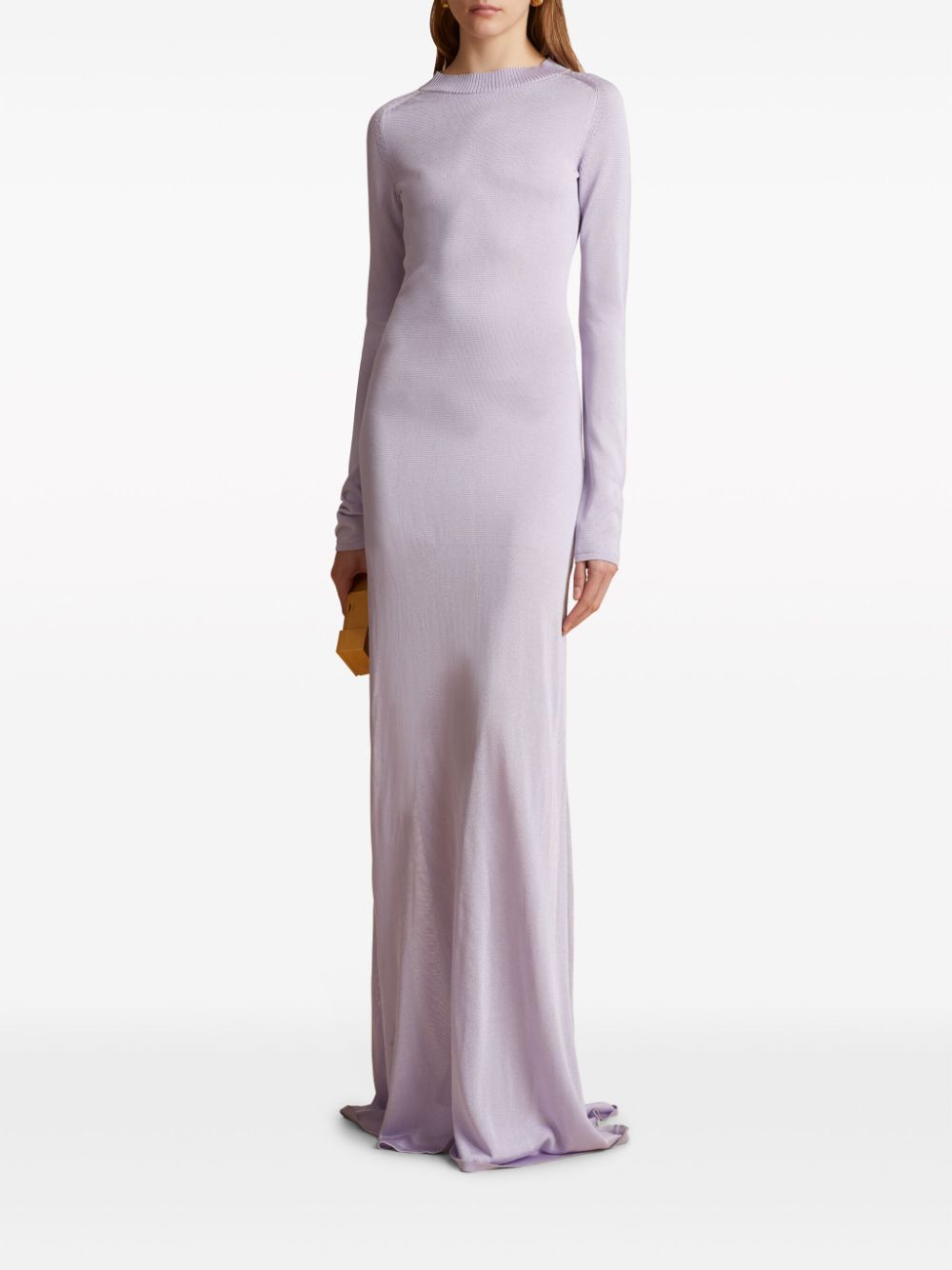 KHAITE The Valera maxi-jurk met lange mouwen - Paars