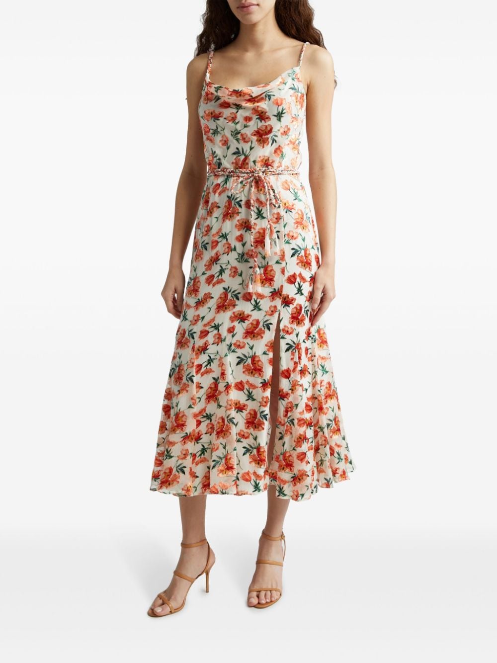 Alice + olivia Lissa floral-print midi dress - Beige