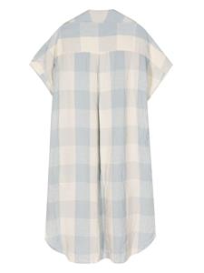 Forme D'expression checked linen tunic dress - Beige