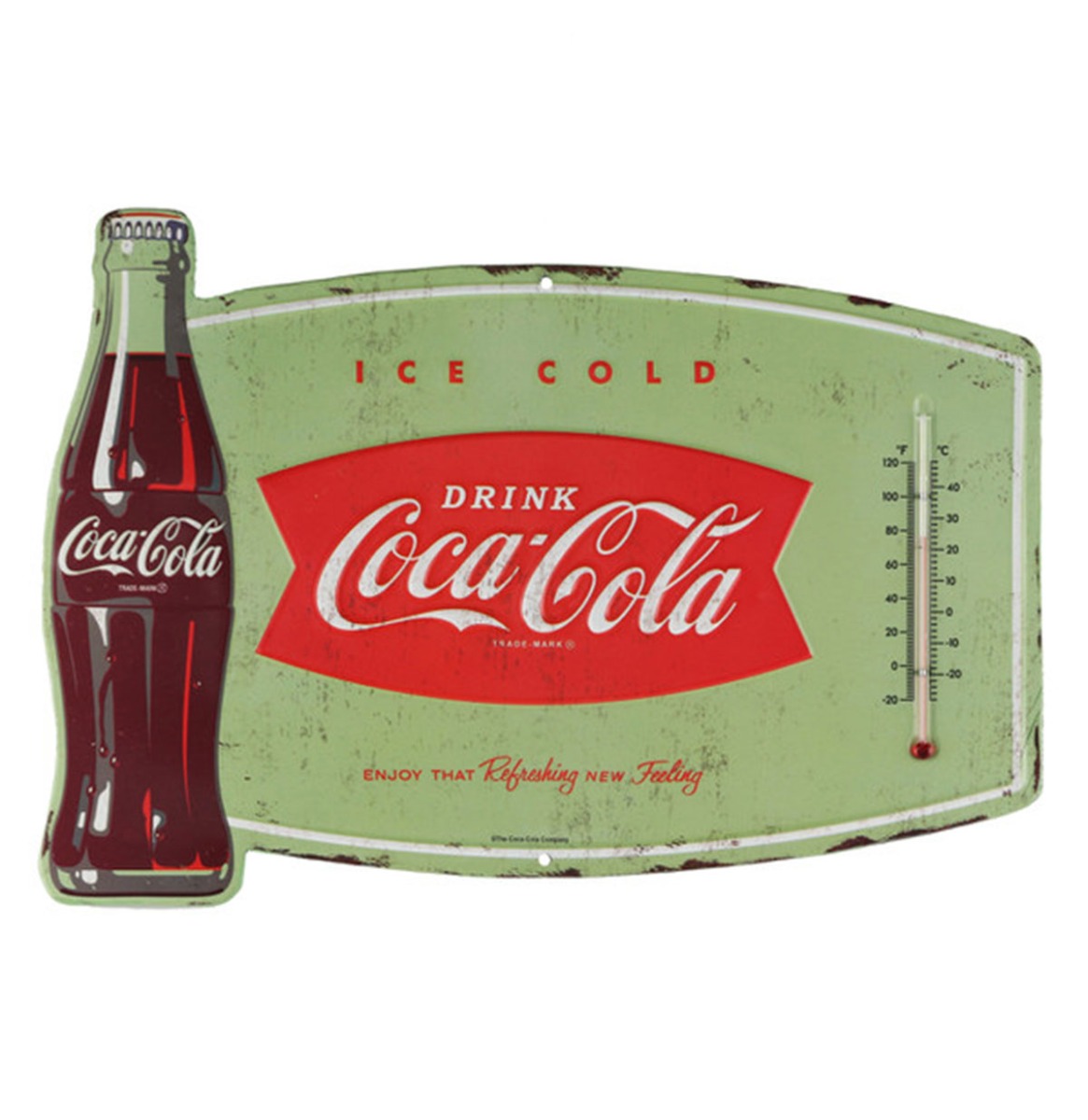 Fiftiesstore Coca-Cola 'Ice Cold' Metalen Thermometer