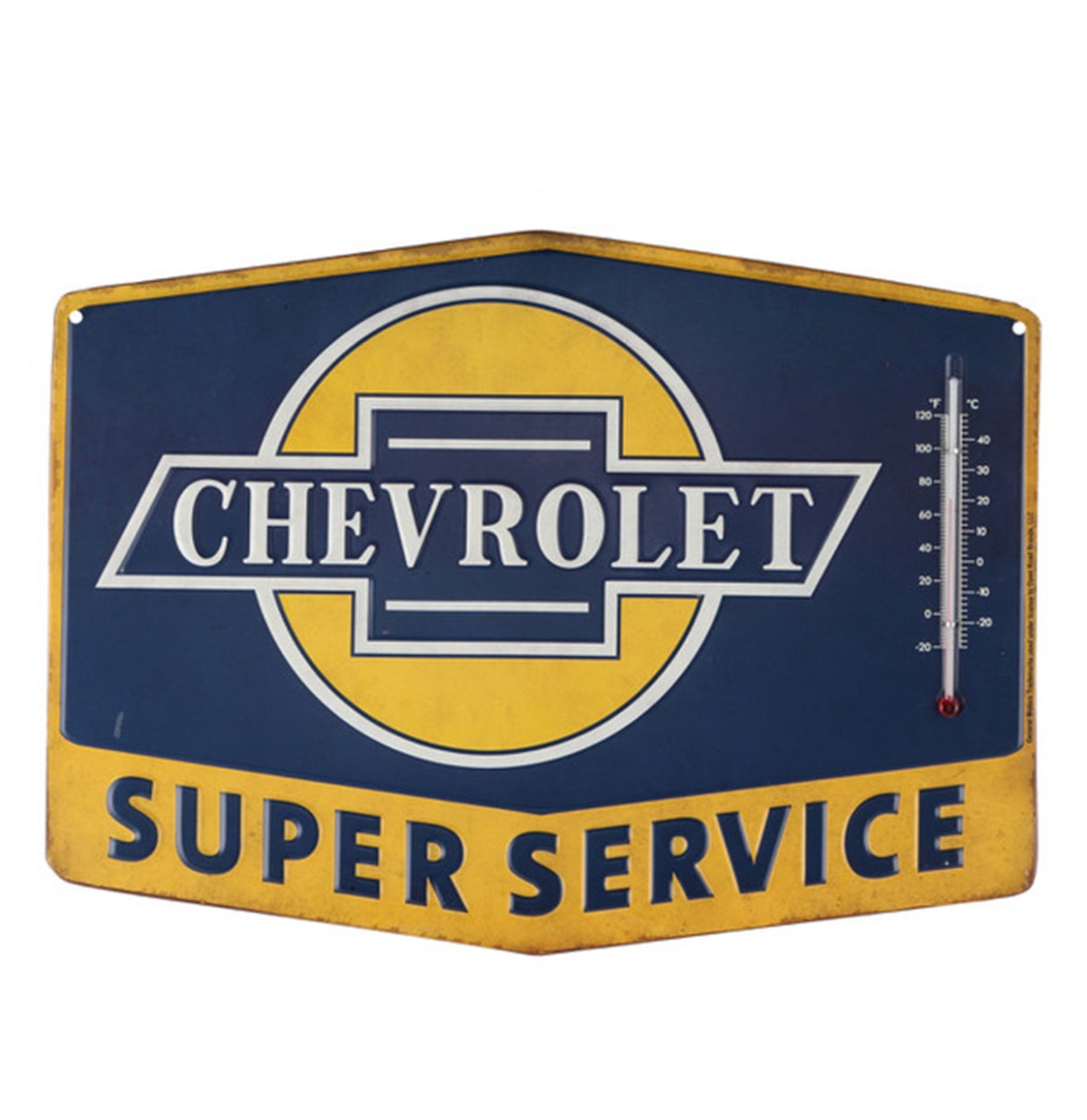 Fiftiesstore Chevrolet Super Service Metalen Thermometer