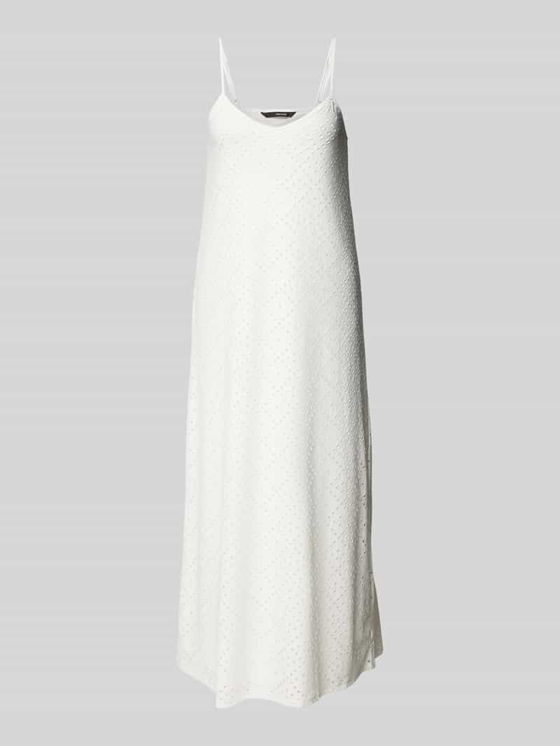Vero Moda Midi-jurk met broderie anglaise, model 'TASSA'