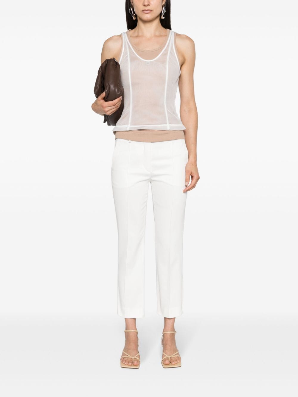 Sportmax mid-rise cropped trousers - Beige