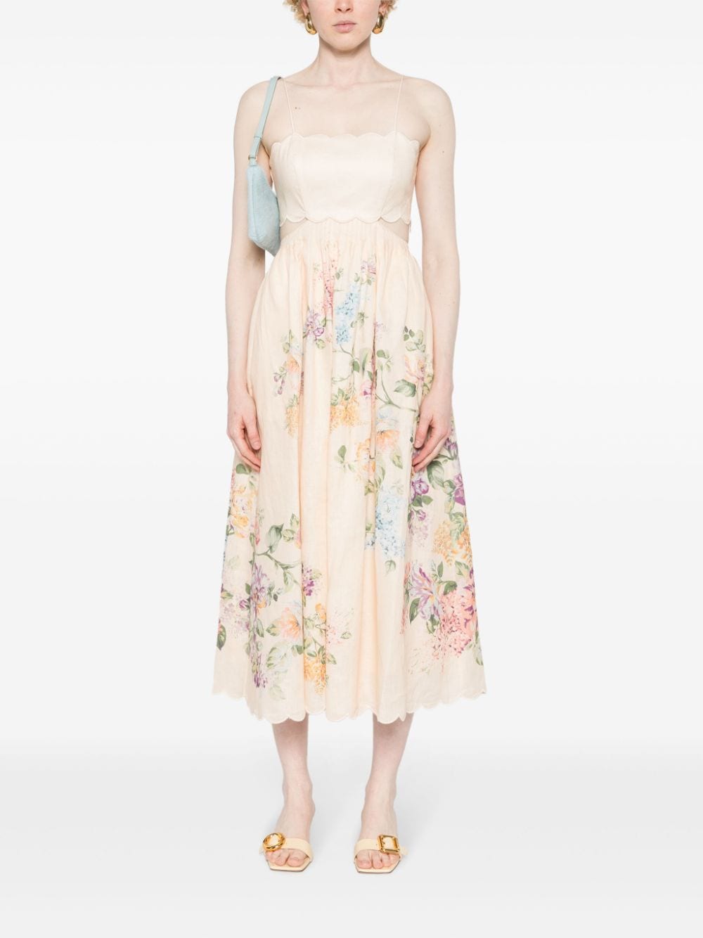 ZIMMERMANN Halliday floral-print dress - Beige