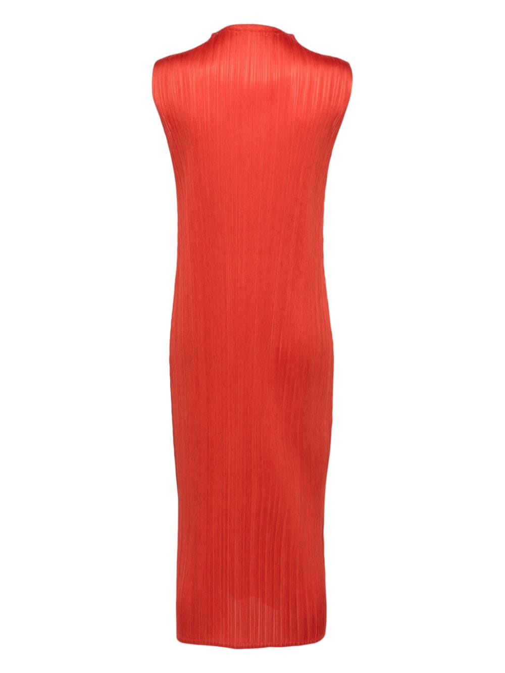 Pleats Please Issey Miyake Monthly Colors: April pleated midi dress - Rood