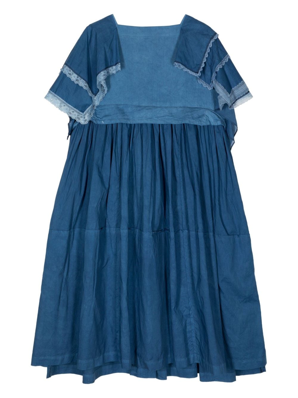 Comme des Garçons TAO layered cotton midi dress - Blauw