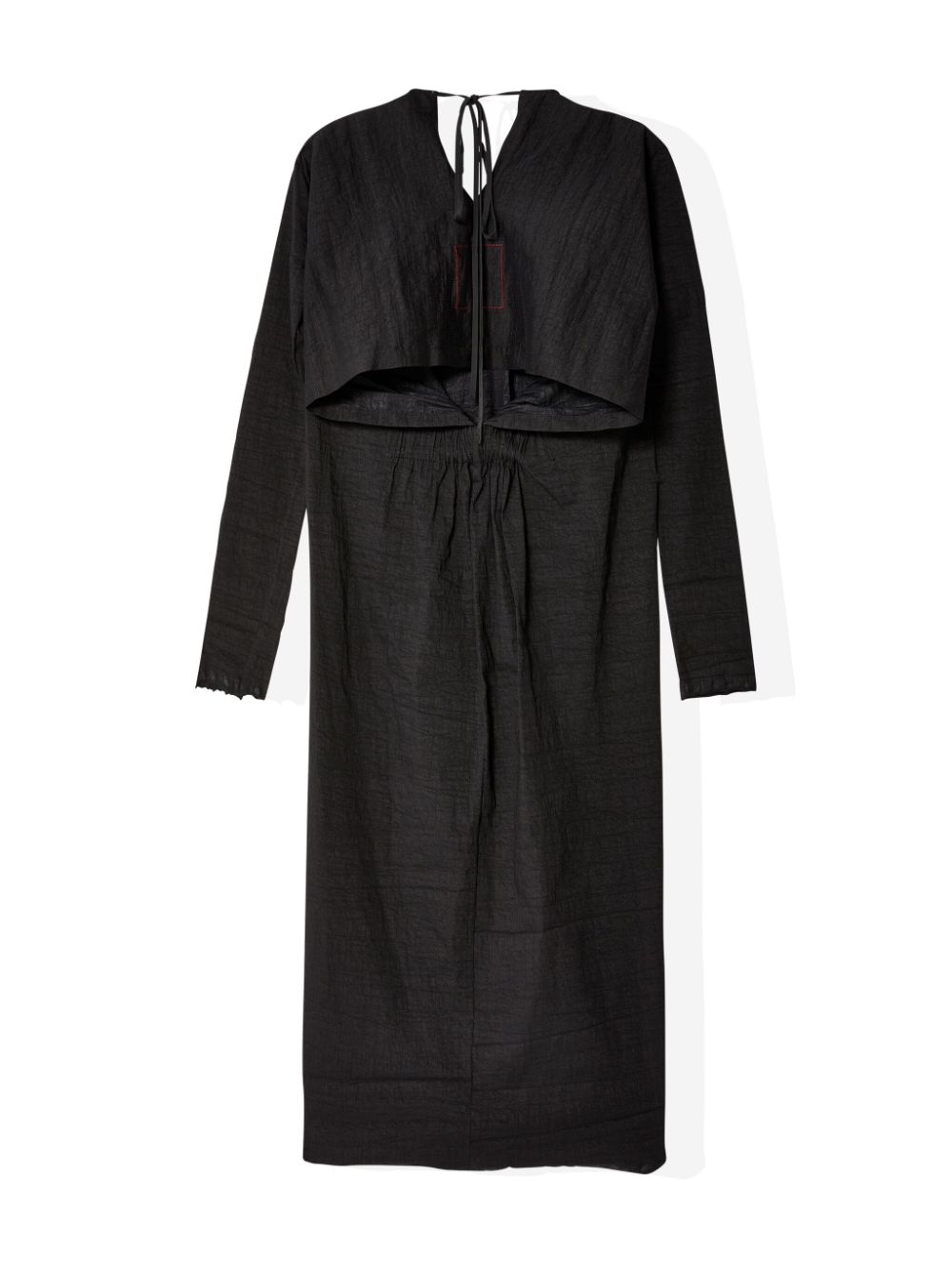 Uma Wang Amaze cut-out long-sleeve dress - Zwart