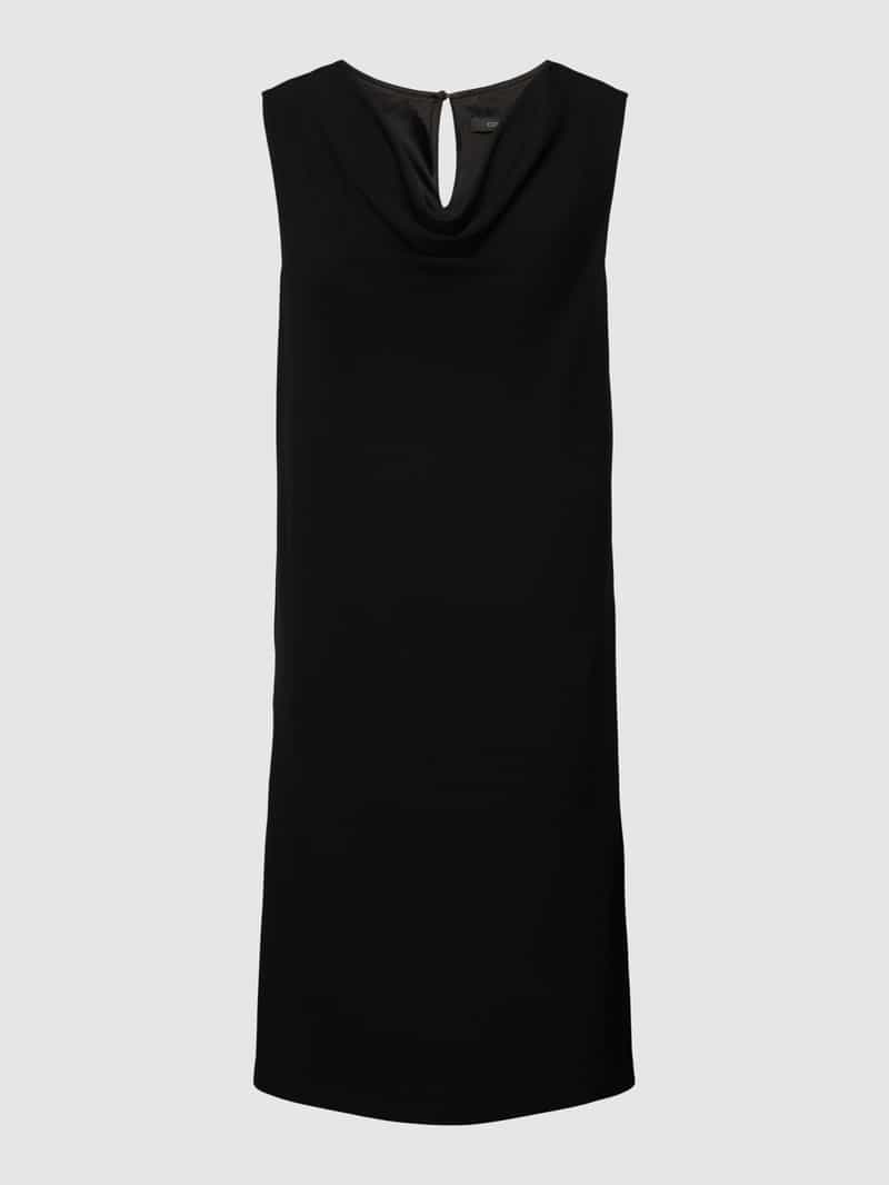 Comma Knielange jurk met V-hals en brede bandjes