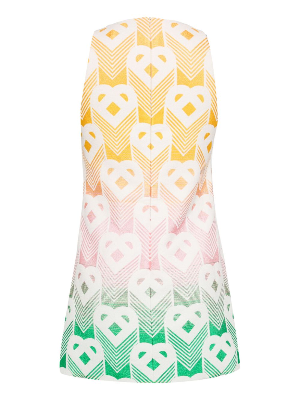 Casablanca gradient heart-print sleeveless dress - Wit