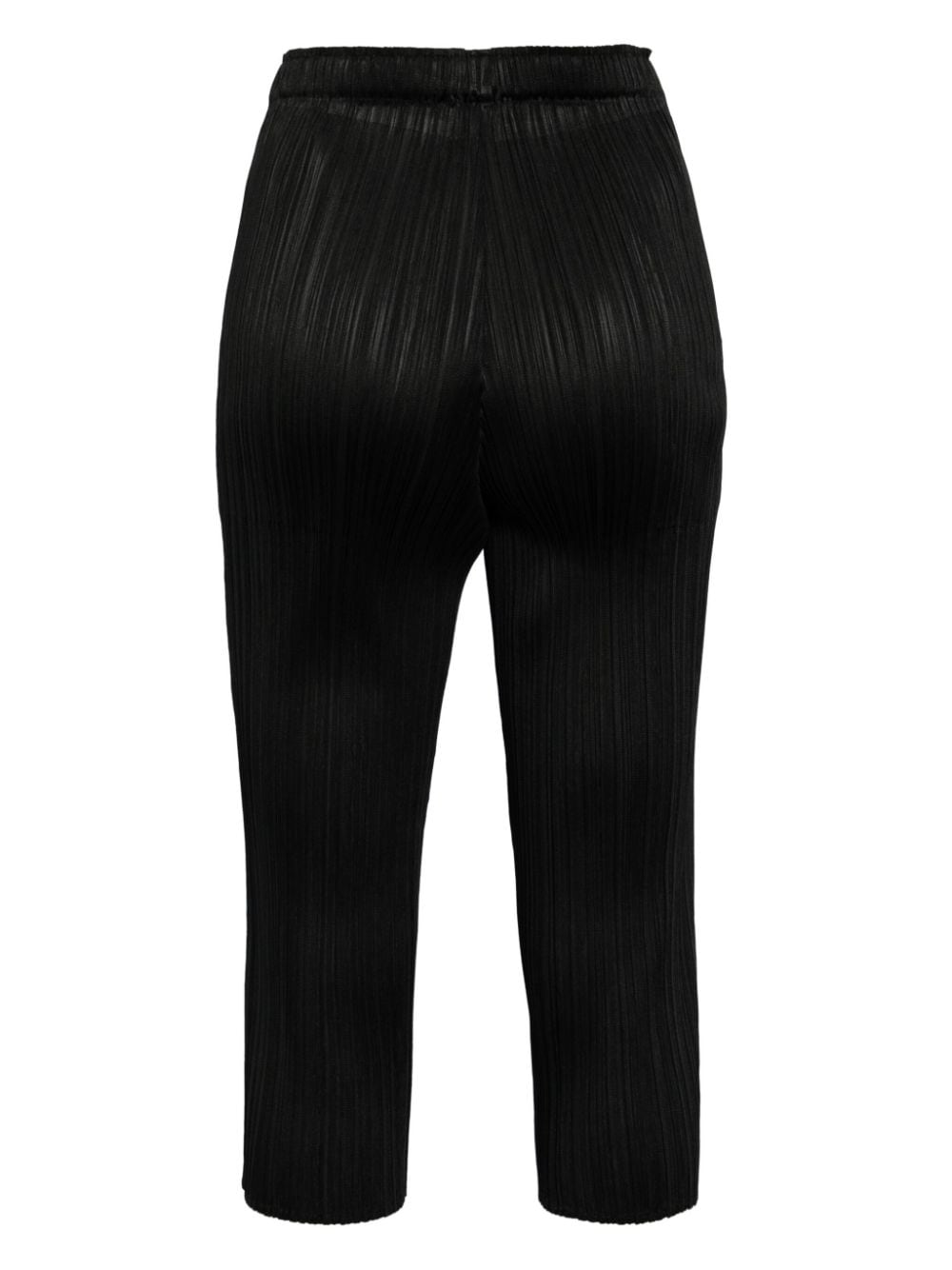 Pleats Please Issey Miyake plissé-effect cropped trousers - Zwart