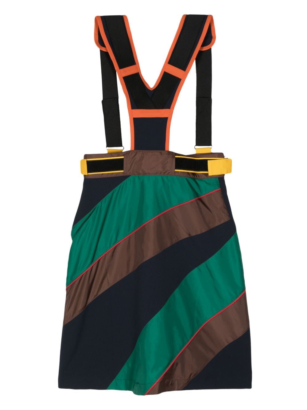 Kolor colour-block dungaree dress - Bruin
