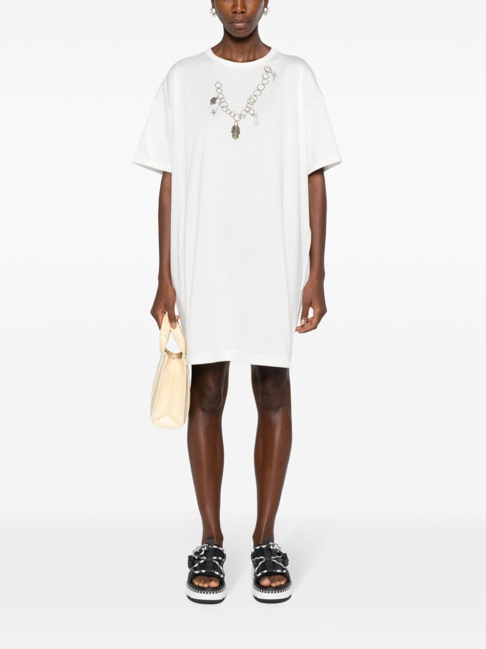 Fabiana Filippi Mini-jurk met print - Beige
