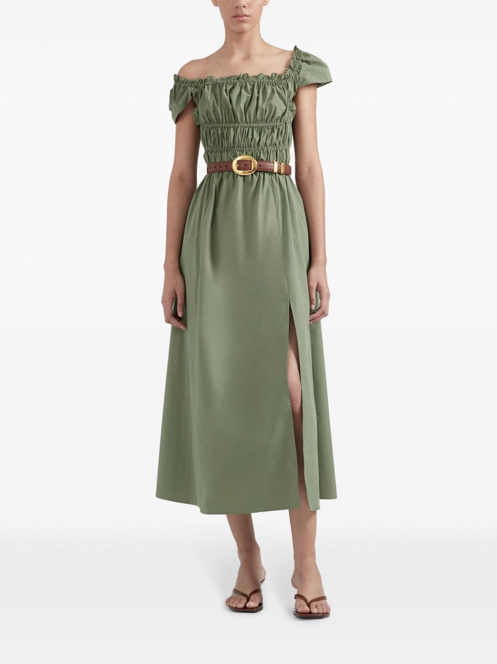Altuzarra Lily cotton midi dress - Groen