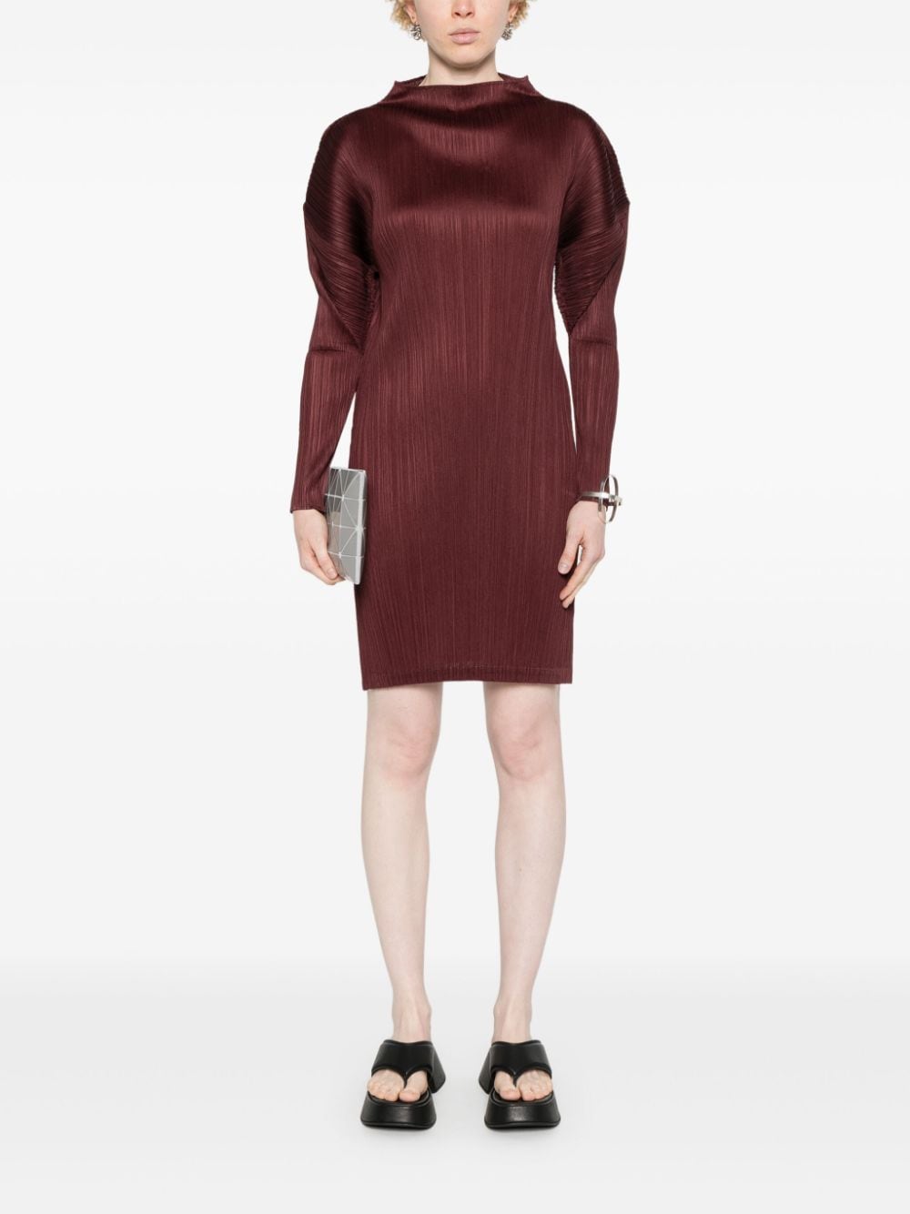 Pleats Please Issey Miyake Monthly Colors: February dress - Bruin