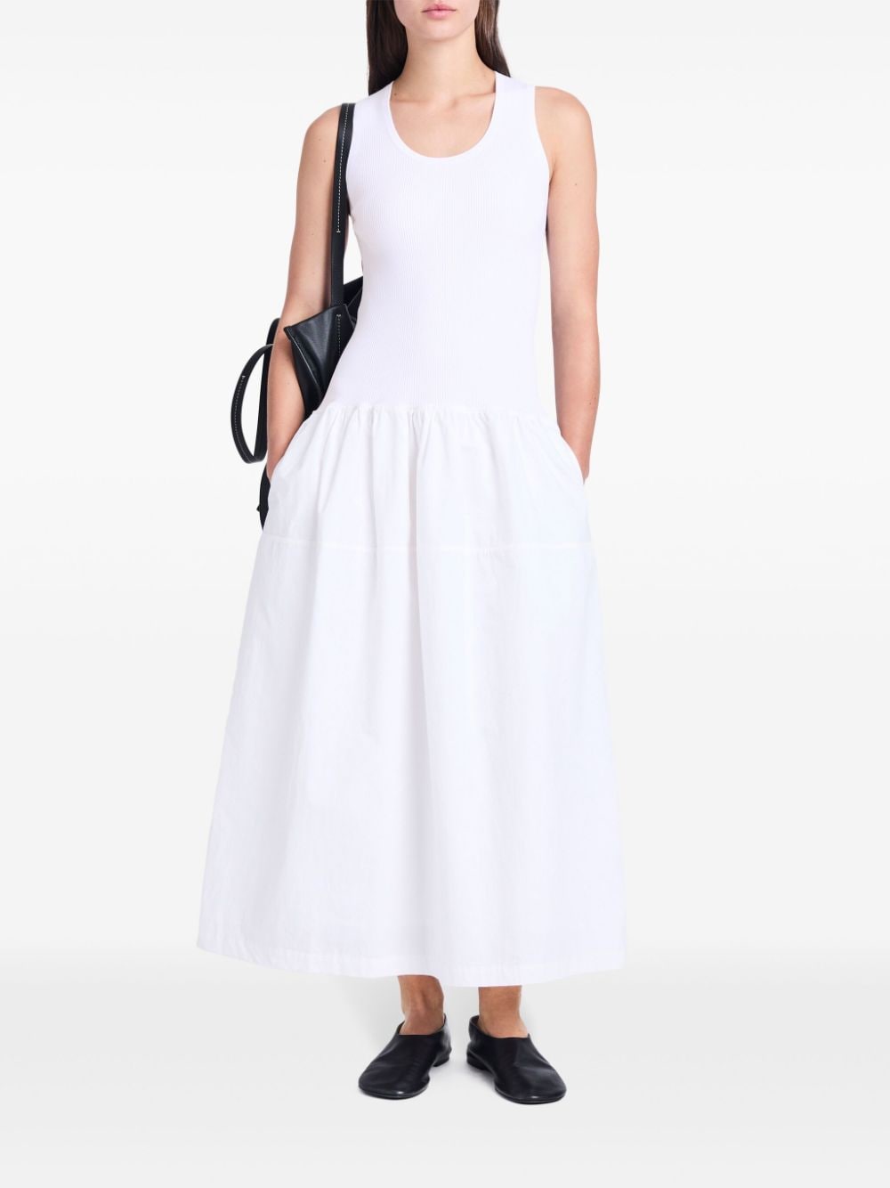 Proenza Schouler White Label scoop neck cotton dress - Wit