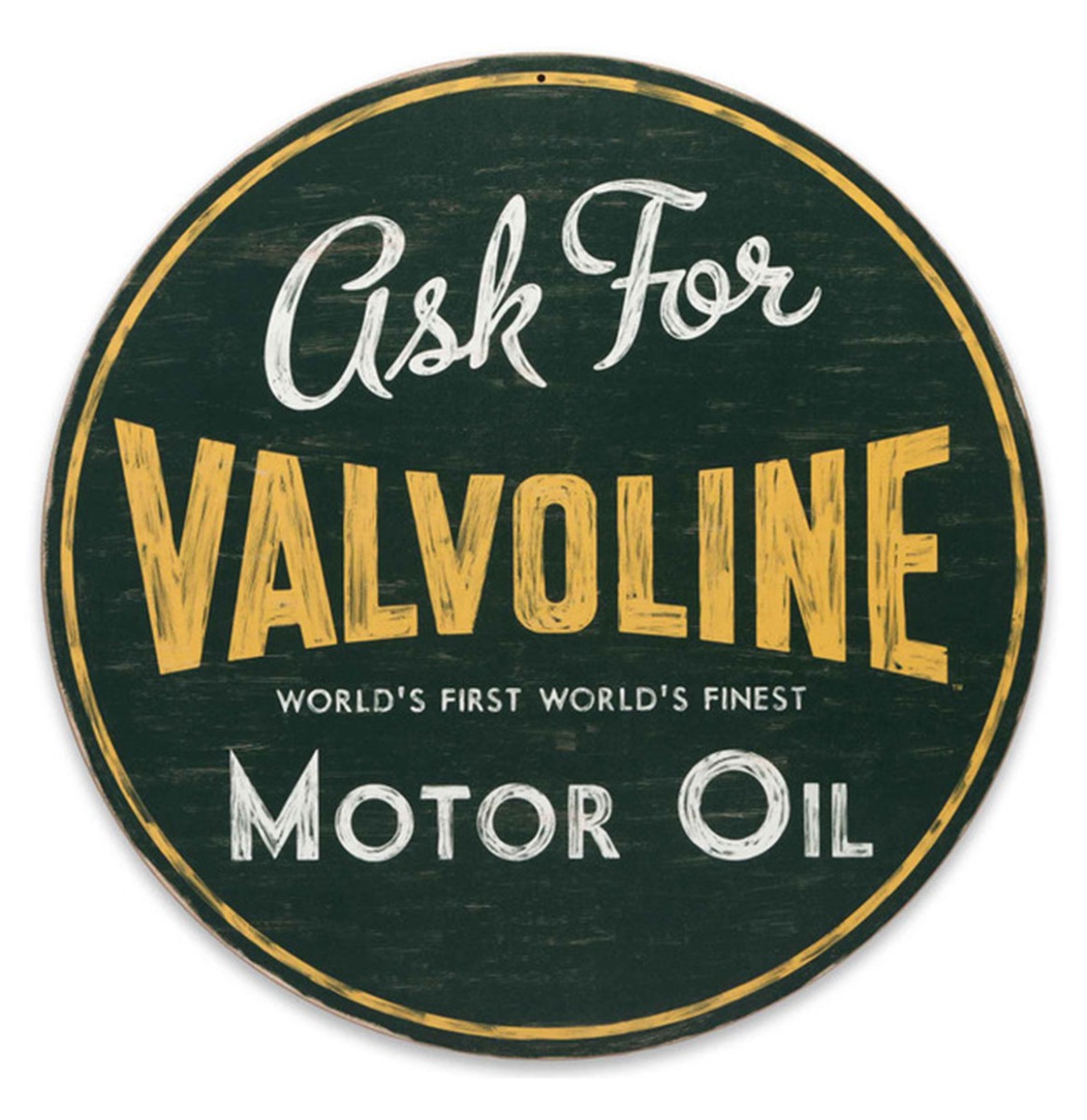 Fiftiesstore Valvoline Motor Oil Houten Bord - Ø59cm