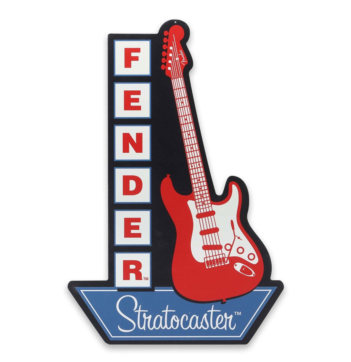Fiftiesstore Fender Stratocaster Metalen Bord - 56 x 33cm
