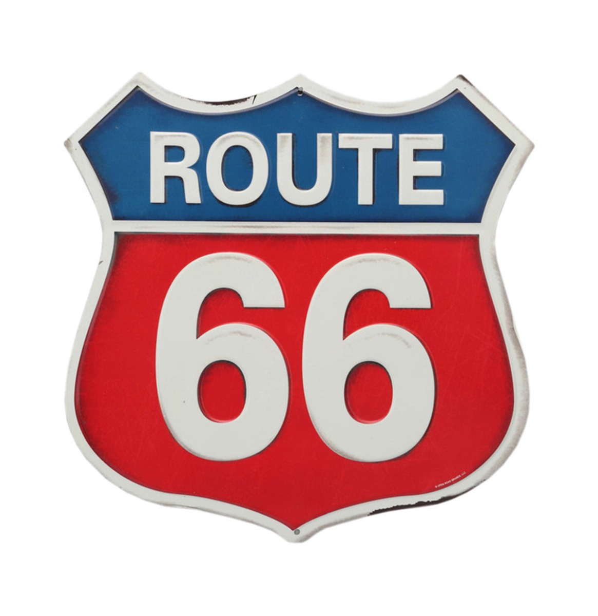 Fiftiesstore Route 66 Metalen Bord - 31 x 31cm