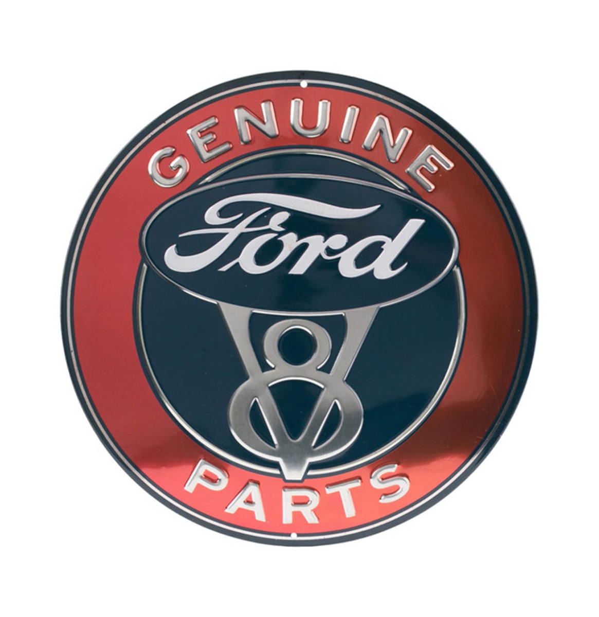 Fiftiesstore Ford V8 Genuine Parts Metalen Bord - Ø31cm