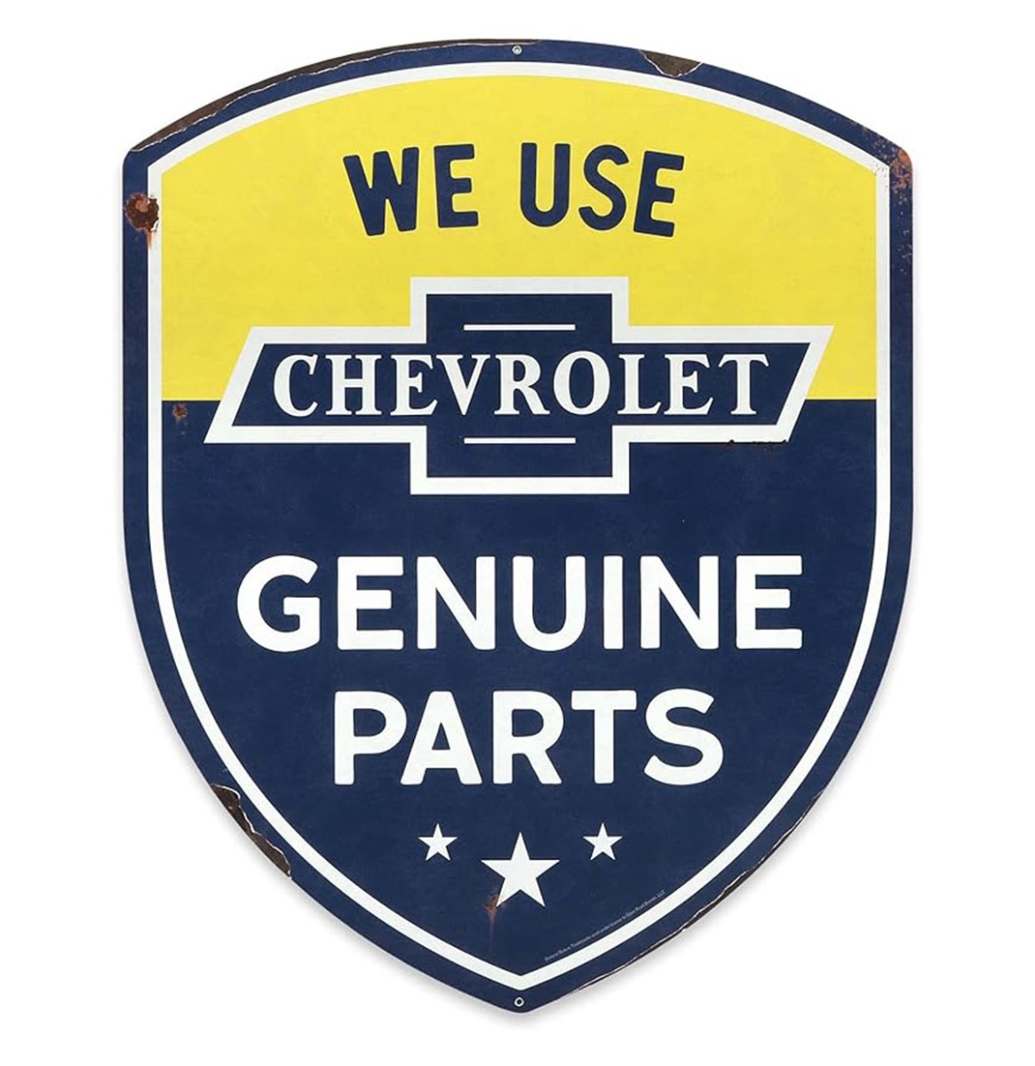 Fiftiesstore Chevrolet Genuine Parts Metalen Bord - 57 x 58cm
