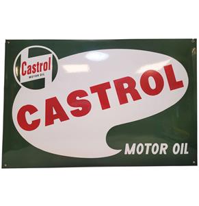 Fiftiesstore Castrol Motor Oil Logo Emaille Bord - 60 x 40cm