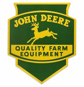 Fiftiesstore John Deere Quality Farm Equipment Metalen Bord - 61 x 52cm
