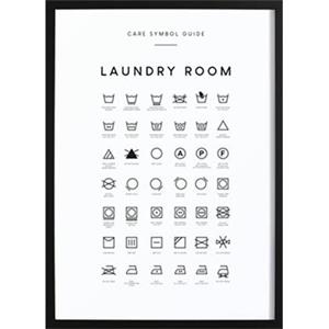 Wallified  Laundry Symbols Guide Poster -  - Tekst - Poster