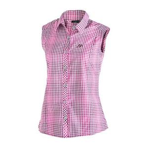 Maier Sports Functionele blouse Paloma Geruite, mouwloze blouse voor wandelen, reizen en vrije tijd