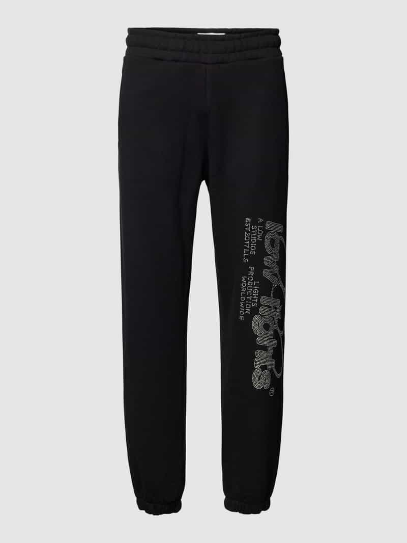 Low Lights Studios Sweatpants met label met strass-steentjes