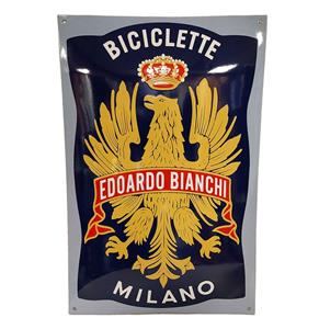 Fiftiesstore Bianchi Logo Emaille Bord - 60 x 40cm