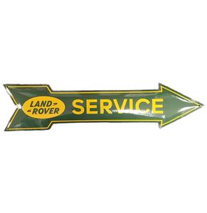 Fiftiesstore Land Rover Service Pijl Emaille Bord - 90 x 21cm