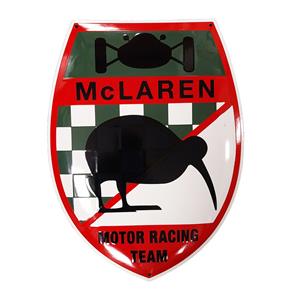 Fiftiesstore McLaren Motor Racing Team Originele Logo Emaille Bord - 50 x 38cm