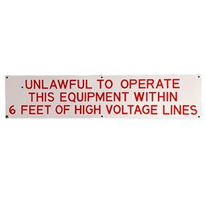Fiftiesstore High Voltage Lines Origineel Amerikaans Straatbord - 92 x 20cm