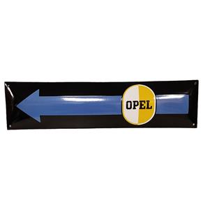 Fiftiesstore Opel Pijl Emaille Bord - 60 x 15cm