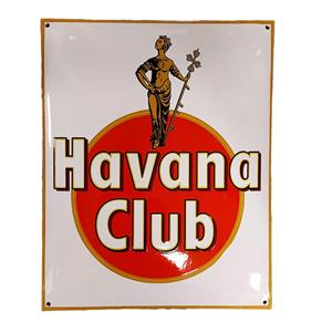 Fiftiesstore Havana Club Logo Emaille Bord - 50 x 40cm