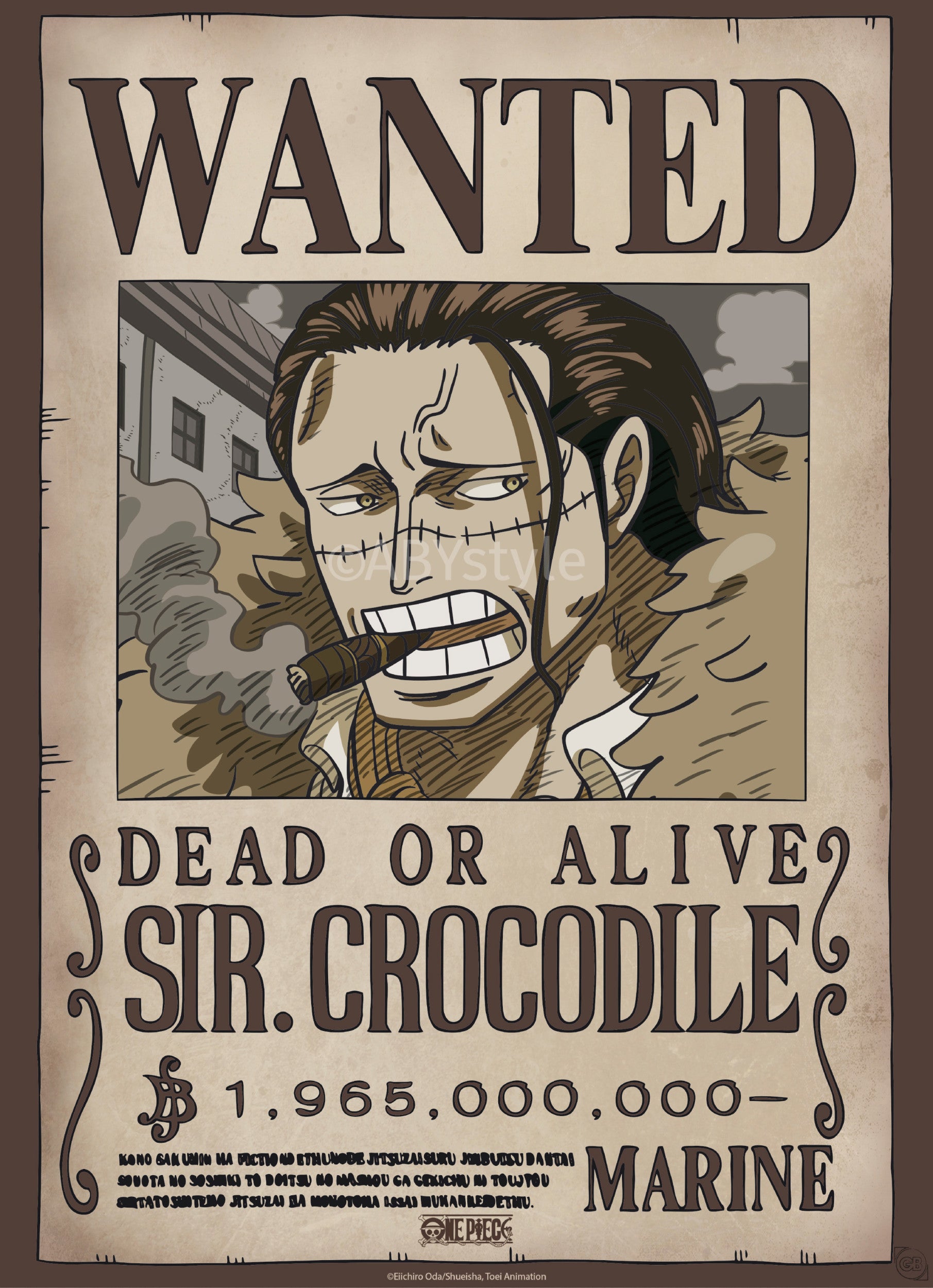 ABYstyle Poster One Piece Wanted Crocodile Wano 38x52cm