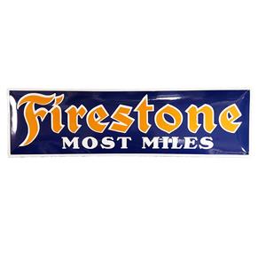 Fiftiesstore Firestone Most Miles Emaille Bord - 70 x 20cm