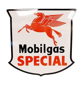 Fiftiesstore Mobilgas Special Schild Emaille Bord - 43 x 43cm