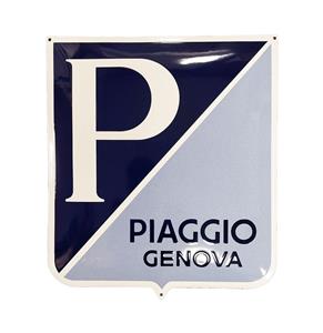 Fiftiesstore Piaggio Logo Emaille Bord - 40 x 37cm