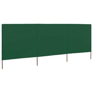 Windscherm 3-panelen 400x120 cm stof groen