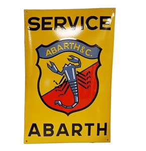 Fiftiesstore Abarth Service Emaille Bord - 60 x 40cm