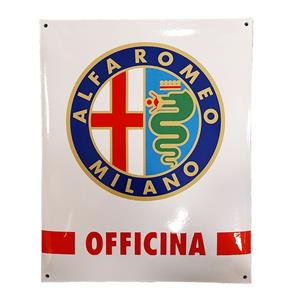 Fiftiesstore Alfa Romeo Officina Emaille Bord - 50 x 40cm
