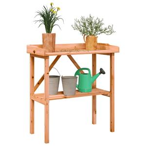 VidaXL Plantentafel met schap 78x38x82,5 cm vurenhout bruin