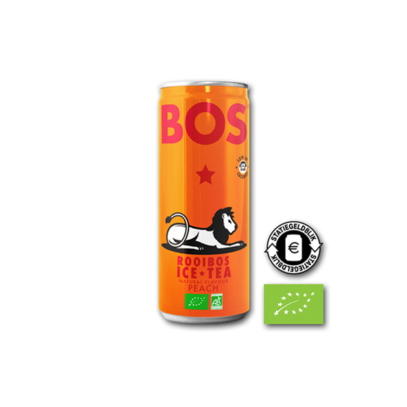 Bos | Ice Tea Peach Bio | Blik | 12 x 250 ml