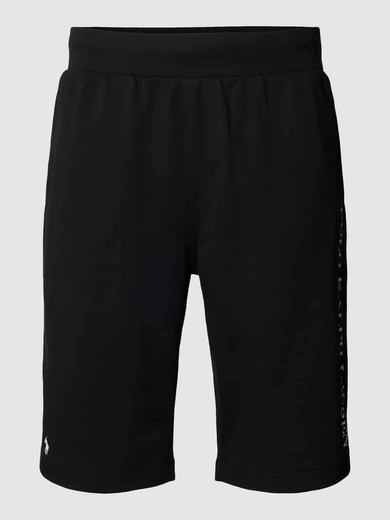Polo Ralph Lauren Underwear Slim fit sweatshorts met labelstitching, model 'LOOPBACK'