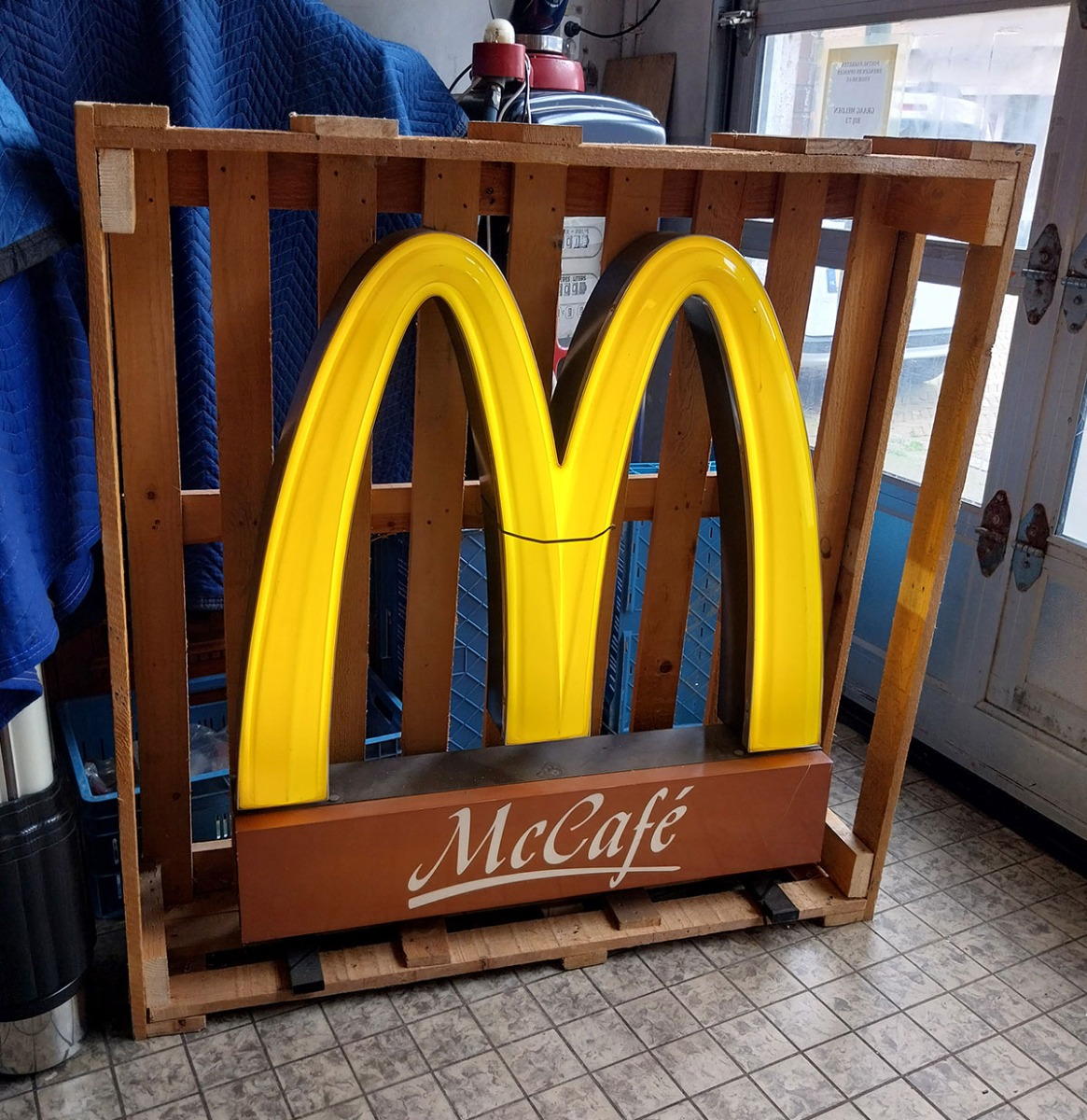 Fiftiesstore McDonald's McCafe Bord met Licht - Origineel - 98 x110cm