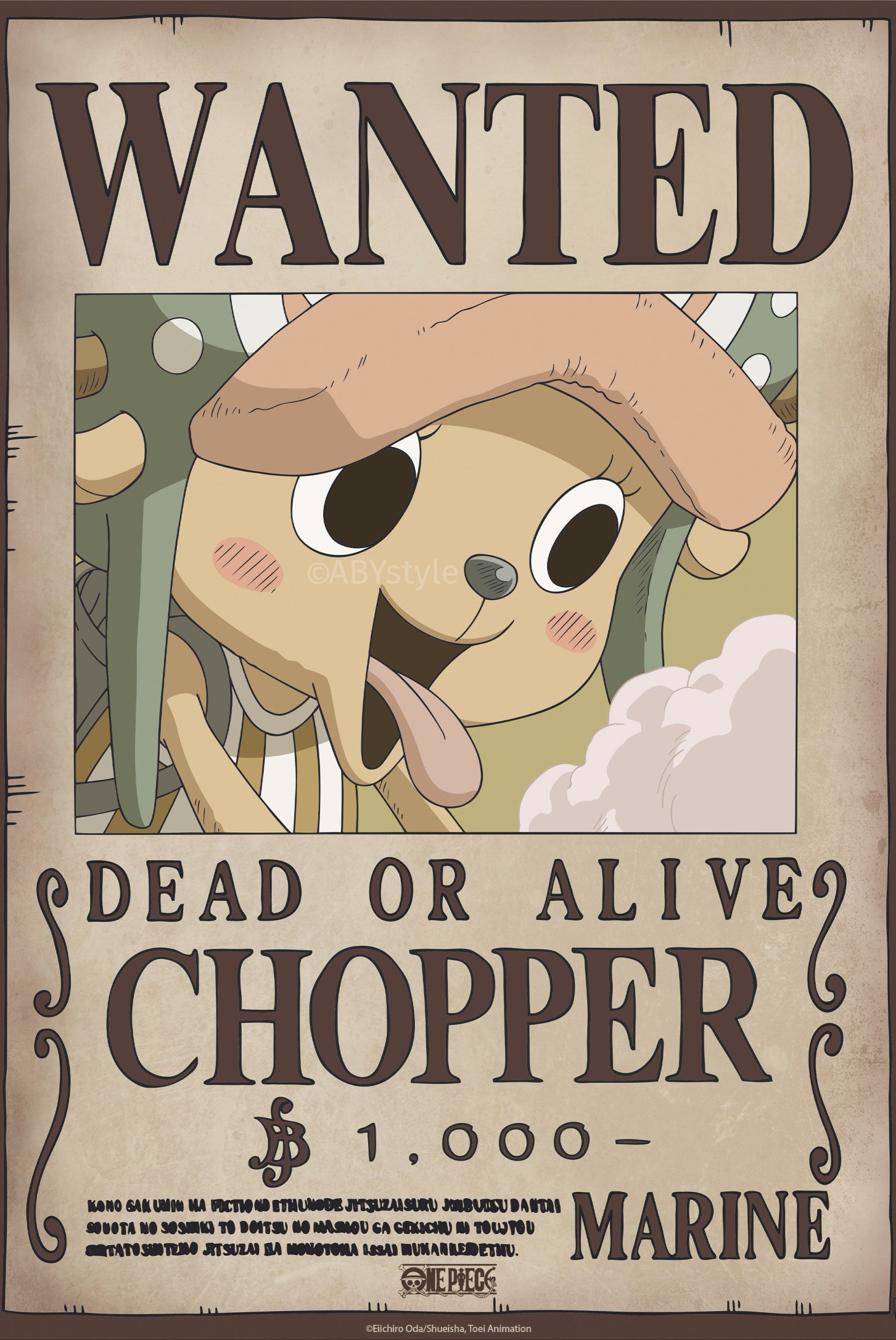 ABYstyle Poster One Piece Wanted Chopper Wano 38x52cm